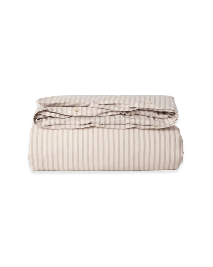 Double Duvet Cover | Stripe Mauve by Garbo &amp; Friends - Maude Kids Decor