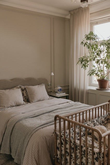 Double Duvet Cover | Stripe Mauve by Garbo &amp; Friends - Maude Kids Decor
