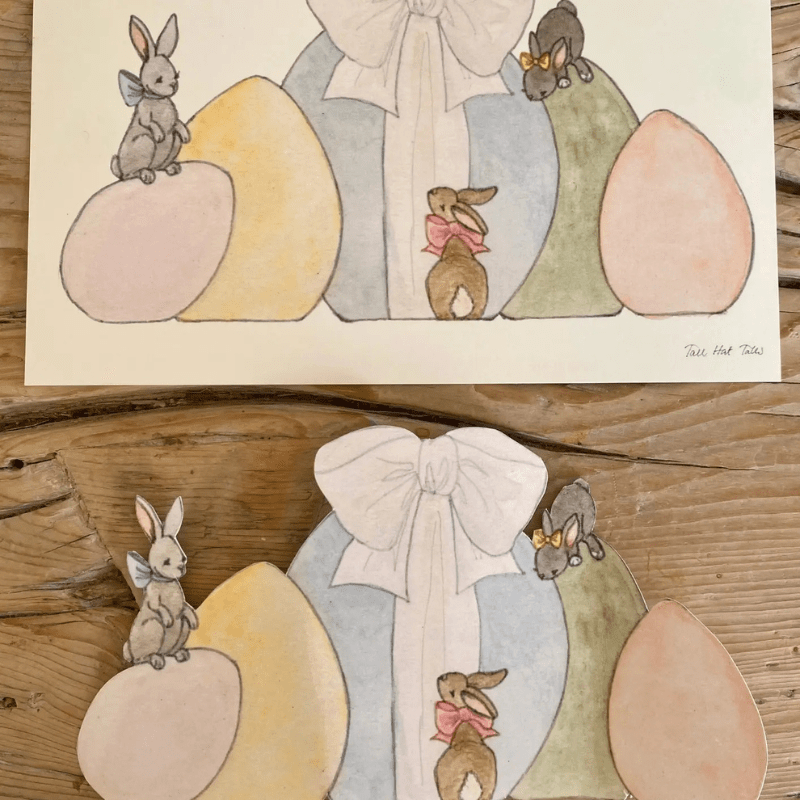 Easter Eggs and Bunnies Cut - Out Decoration by Tall Hat Tales - Maude Kids Decor
