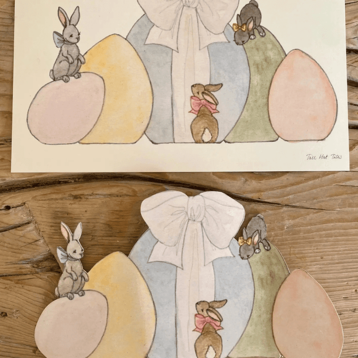 Easter Eggs and Bunnies Cut - Out Decoration by Tall Hat Tales - Maude Kids Decor