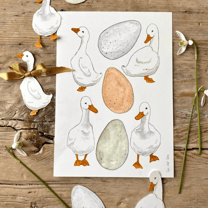 Easter Table Cut - Out Decoration Cards by Tall Hat Tales - Maude Kids Decor