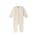 Ecru Knitted Cable Onesie by Garbo & Friends - Maude Kids Decor