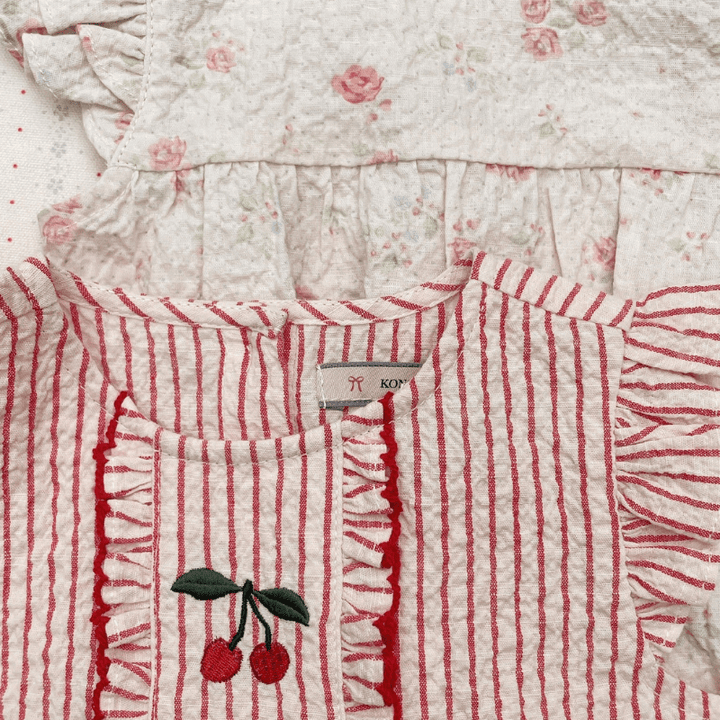 Ellie Frill Romper | Amour Stripe by Konges Sløjd - Maude Kids Decor