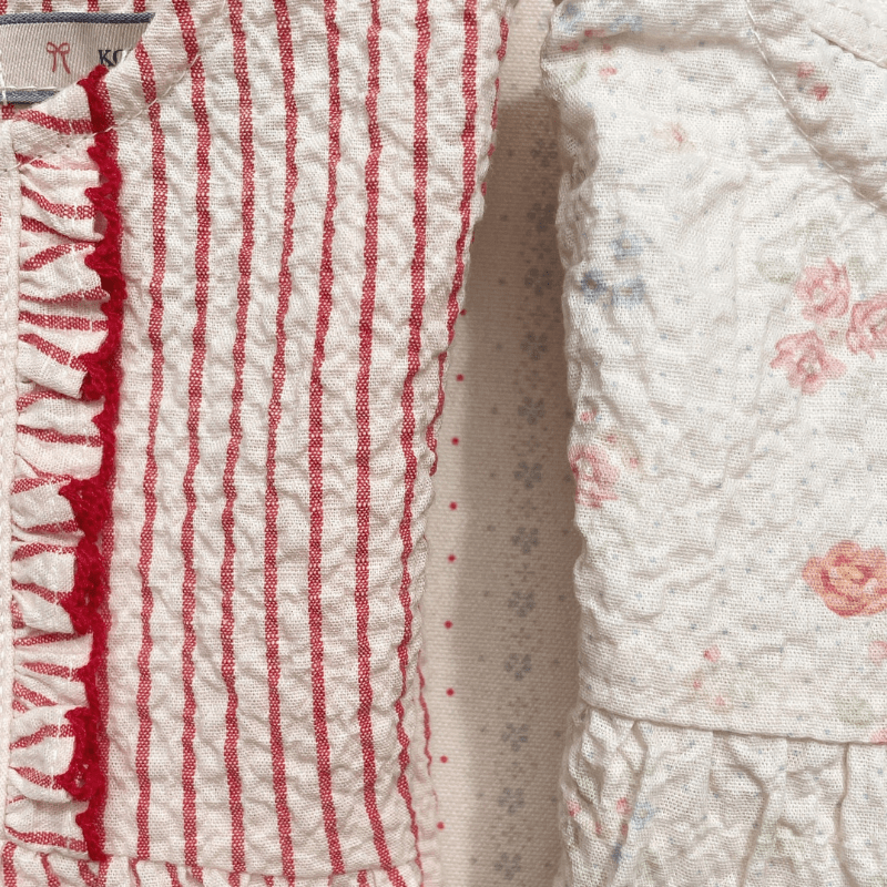 Ellie Frill Romper | Amour Stripe by Konges Sløjd - Maude Kids Decor