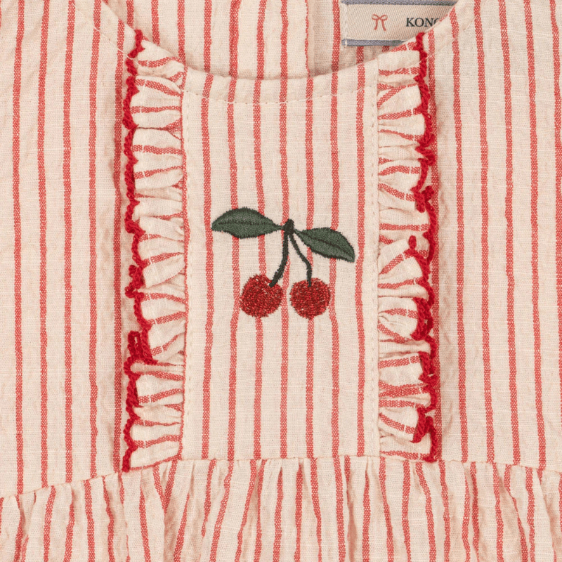 Ellie Frill Romper | Amour Stripe by Konges Sløjd - Maude Kids Decor