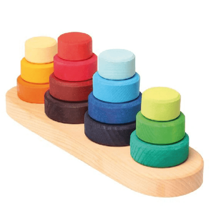 Fabuto Stacking Tower on Four Pegs by Grimms Spiel und Holz Design - Maude Kids Decor