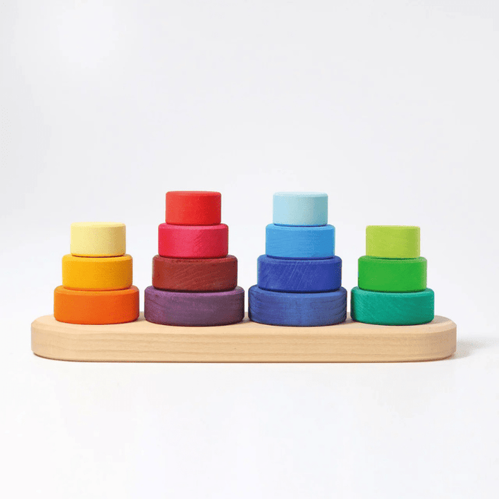 Fabuto Stacking Tower on Four Pegs by Grimms Spiel und Holz Design - Maude Kids Decor