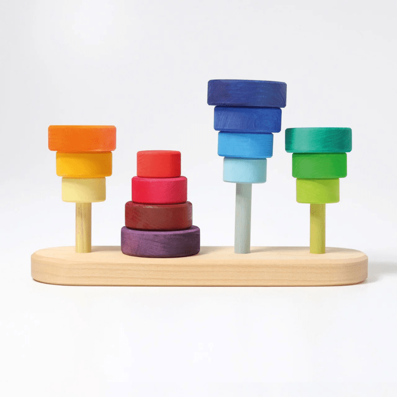 Fabuto Stacking Tower on Four Pegs by Grimms Spiel und Holz Design - Maude Kids Decor