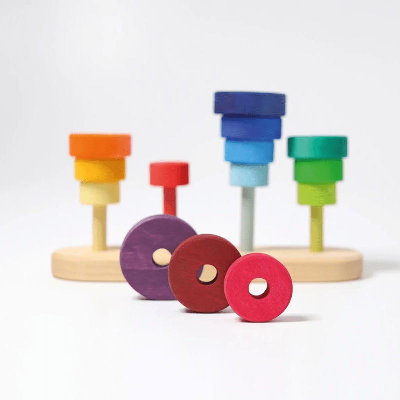 Fabuto Stacking Tower on Four Pegs by Grimms Spiel und Holz Design - Maude Kids Decor