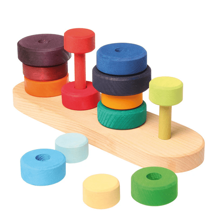Fabuto Stacking Tower on Four Pegs by Grimms Spiel und Holz Design - Maude Kids Decor