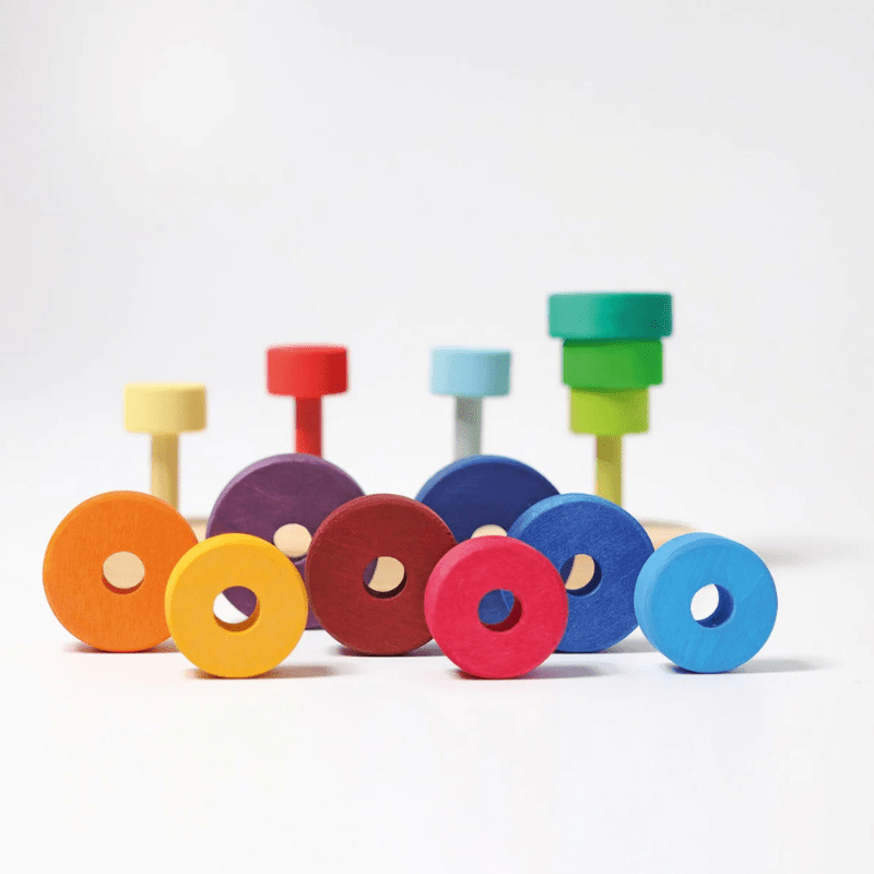 Fabuto Stacking Tower on Four Pegs by Grimms Spiel und Holz Design - Maude Kids Decor