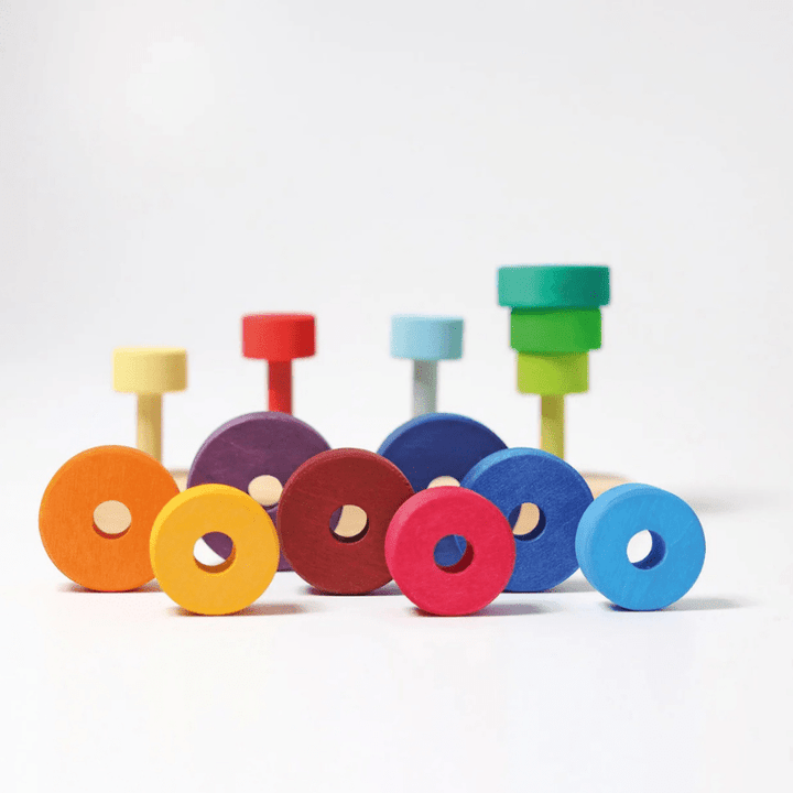 Fabuto Stacking Tower on Four Pegs by Grimms Spiel und Holz Design - Maude Kids Decor
