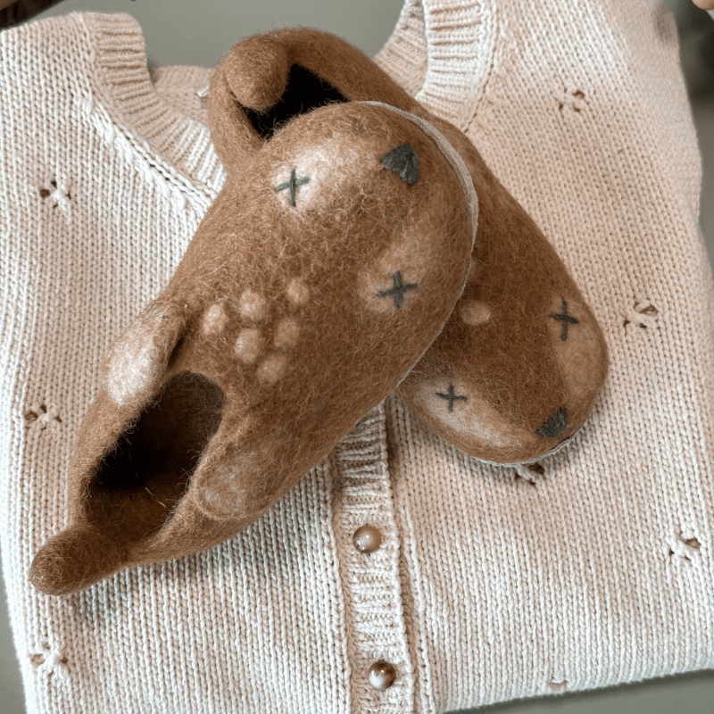 Fawn Deer Slippers by Maude Kids Decor - Maude Kids Decor