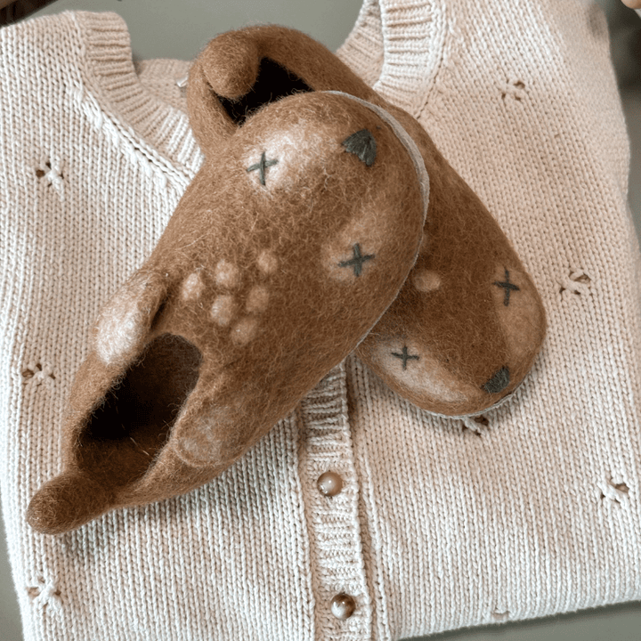 Fawn Deer Slippers by Maude Kids Decor - Maude Kids Decor