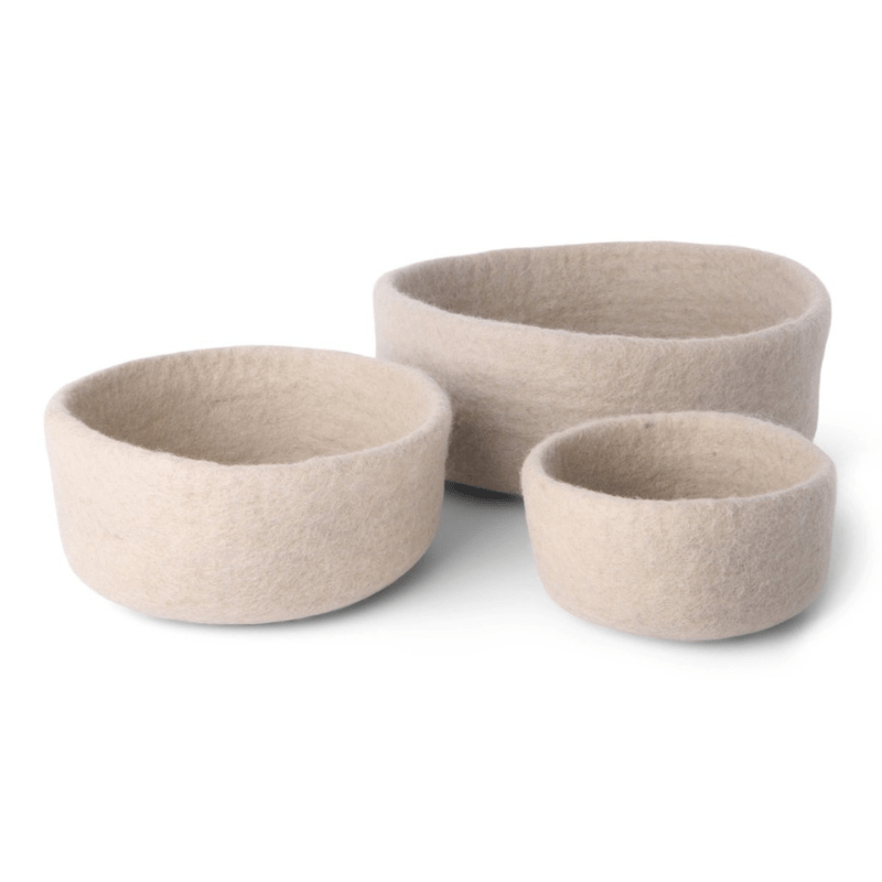 Felted Bowls (Set of 3) by Én Gry &amp; Sif - Maude Kids Decor