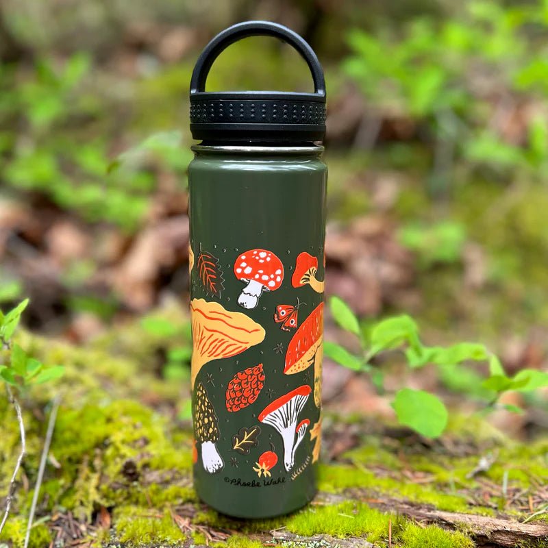 Forest Fungi Insulated Water Bottle by Phoebe Wahl - Maude Kids Decor