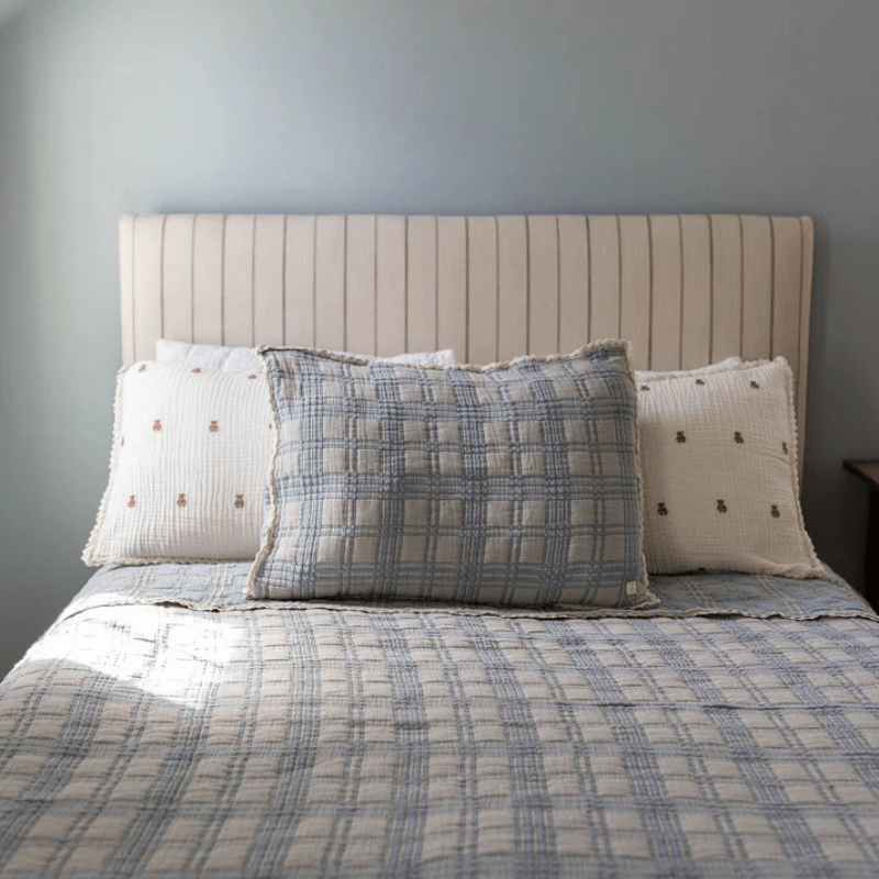 French Plaid Sham Pillowcase | Bluebelle by New Grain - Maude Kids Decor