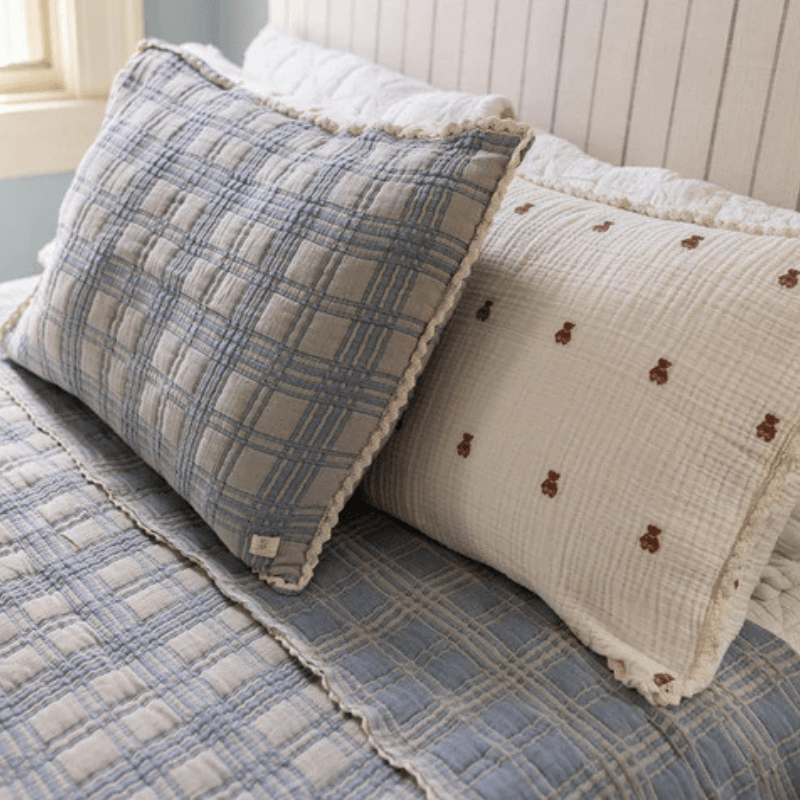 French Plaid Sham Pillowcase | Bluebelle by New Grain - Maude Kids Decor