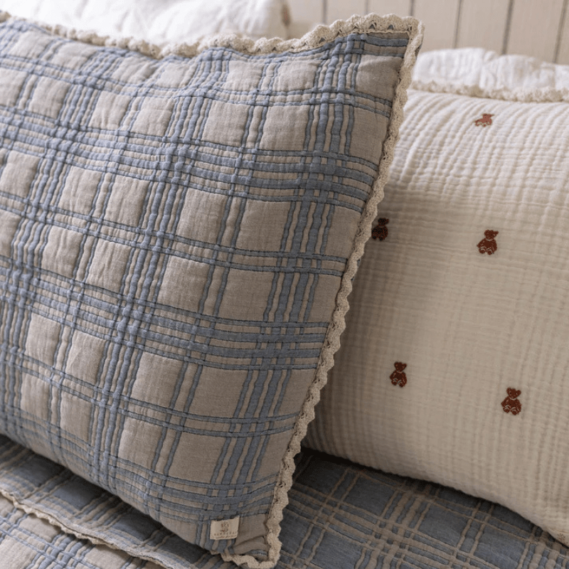 French Plaid Sham Pillowcase | Bluebelle by New Grain - Maude Kids Decor
