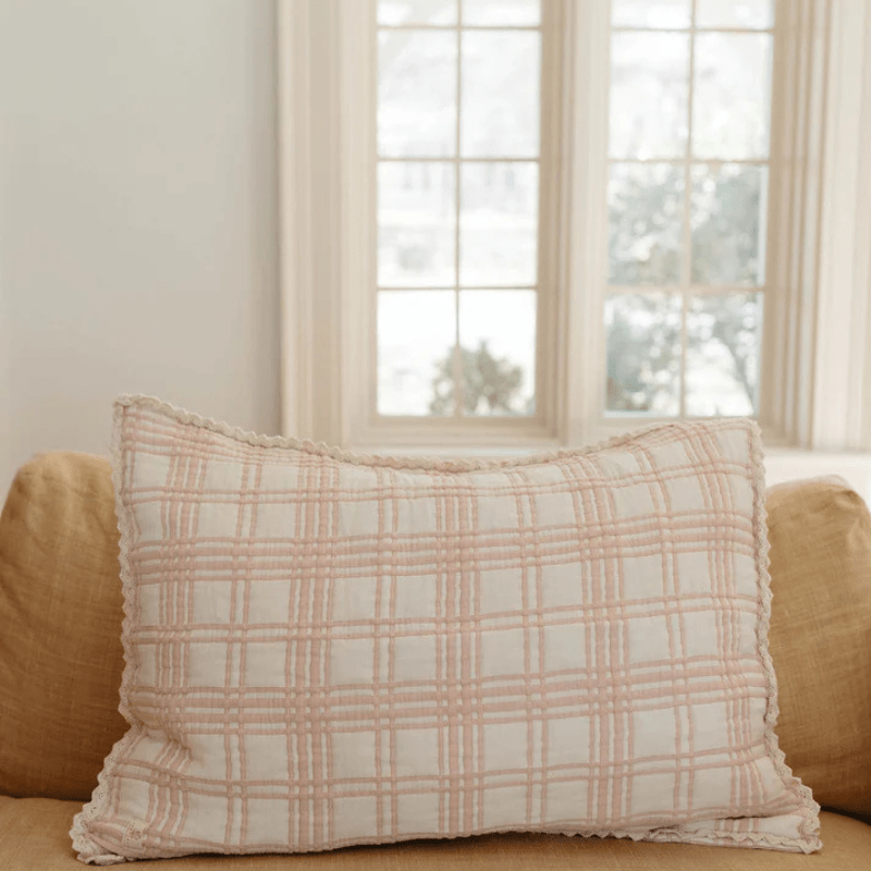 French Plaid Sham Pillowcase | Petal by New Grain - Maude Kids Decor