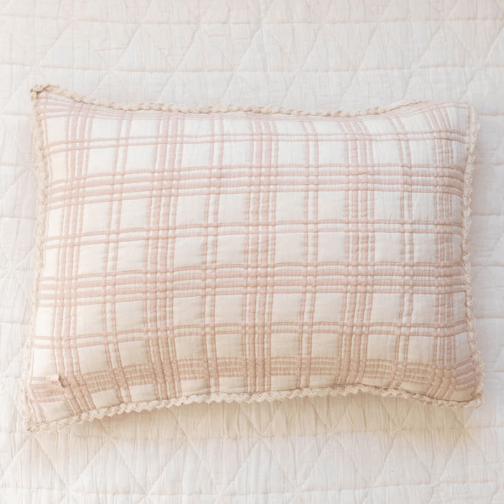 French Plaid Sham Pillowcase | Petal by New Grain - Maude Kids Decor