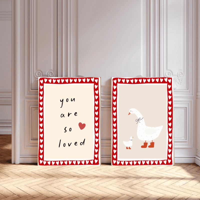 Goose Heart Nursery Art Print by Kumo Art Prints - Maude Kids Decor