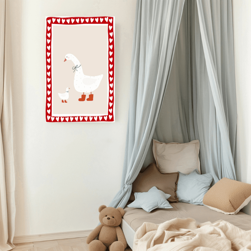 Goose Heart Nursery Art Print by Kumo Art Prints - Maude Kids Decor