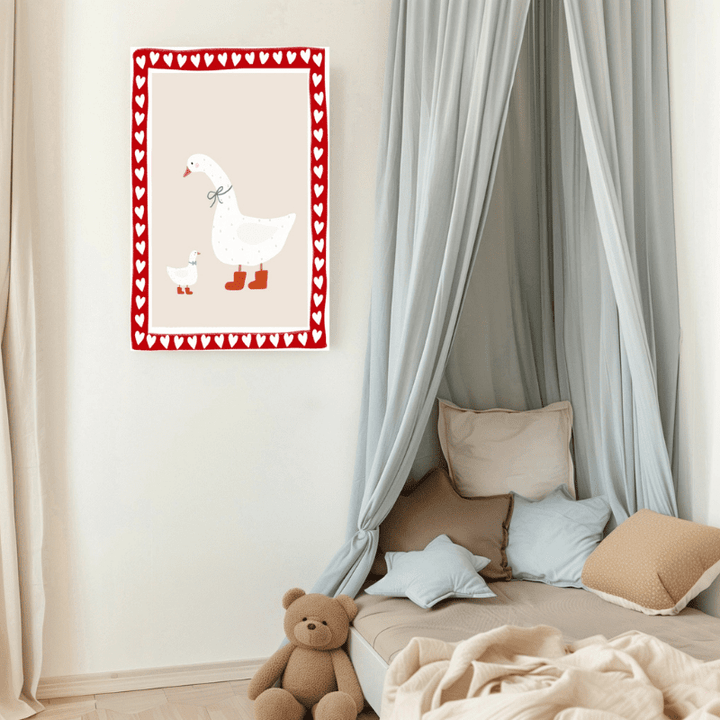 Goose Heart Nursery Art Print by Kumo Art Prints - Maude Kids Decor