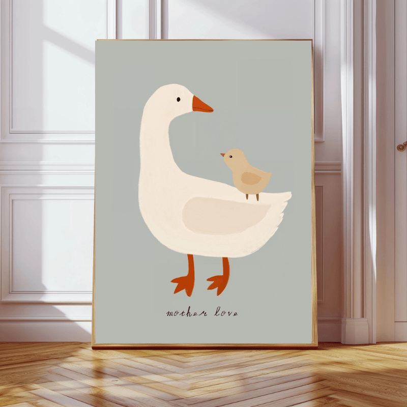 Goose Motherly Love Nursery Art Print by Kumo Art Prints - Maude Kids Decor