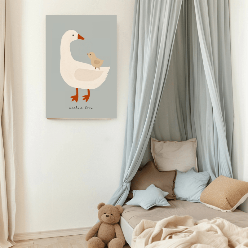 Goose Motherly Love Nursery Art Print by Kumo Art Prints - Maude Kids Decor