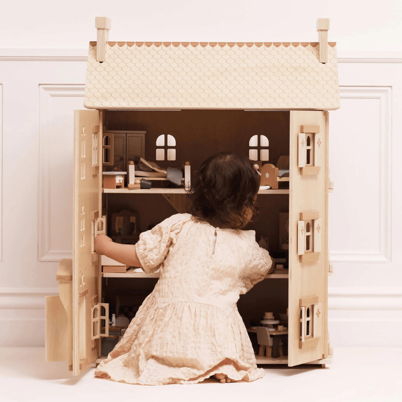 Grand Natural Wooden Doll House by Plan Toys - Maude Kids Decor