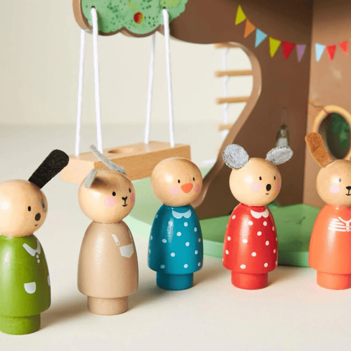Grande Famille Wooden Play Characters (Set of 5) by Moulin Roty - Maude Kids Decor