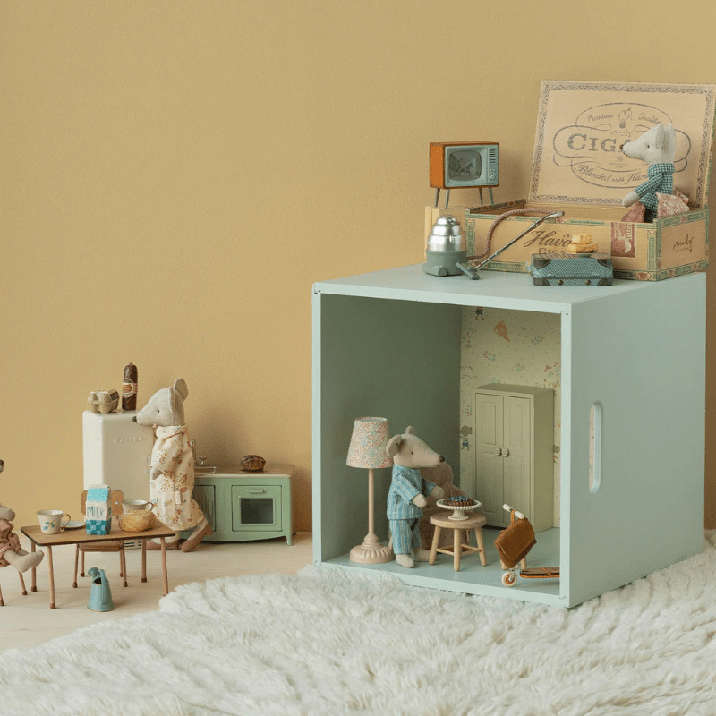 Grandma and Grandpa Mice in Cigarbox by Maileg - Maude Kids Decor