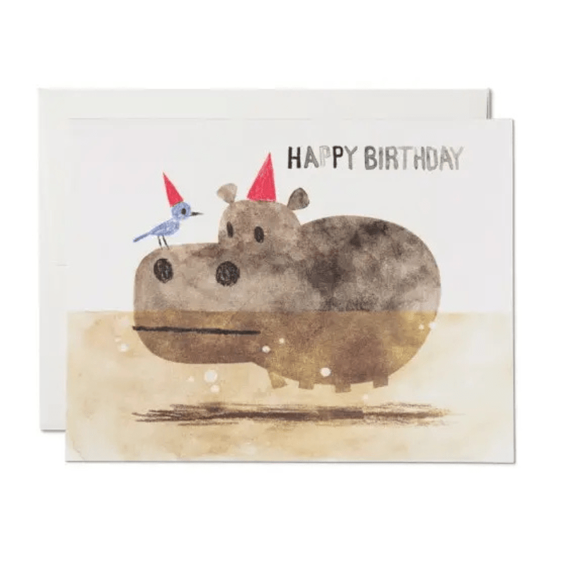Greeting Card | Bird and Hippo Birthday by Red Cap Cards - Maude Kids Decor