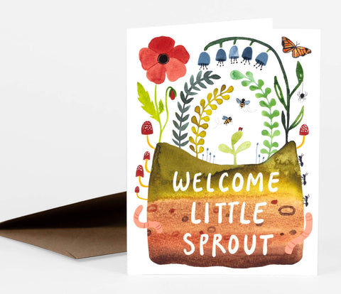 Greeting Card | Welcome Little Sprout by Little Truths Studio - Maude Kids Decor