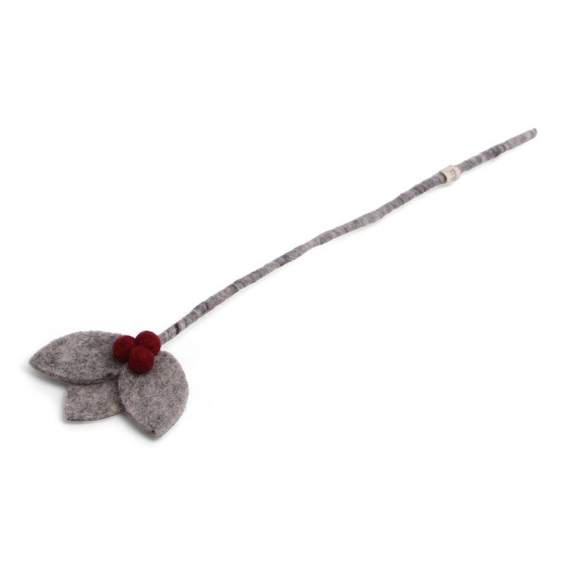 Grey Leaf Branch with Red Berries by Én Gry &amp; Sif - Maude Kids Decor