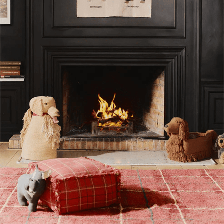 Handloom Pouf | Maple Red by Lorena Canals - Maude Kids Decor