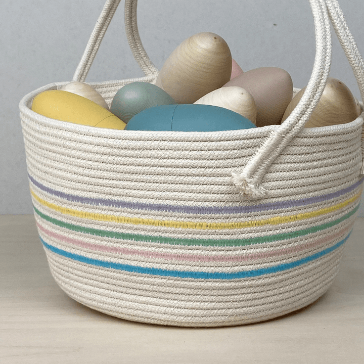 Handmade Cotton Rope Easter Basket | Big by Crafting the Harvest - Maude Kids Decor