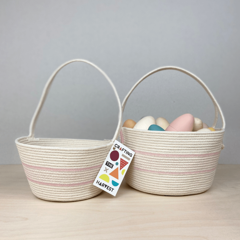 Handmade Cotton Rope Easter Basket | Big by Crafting the Harvest - Maude Kids Decor