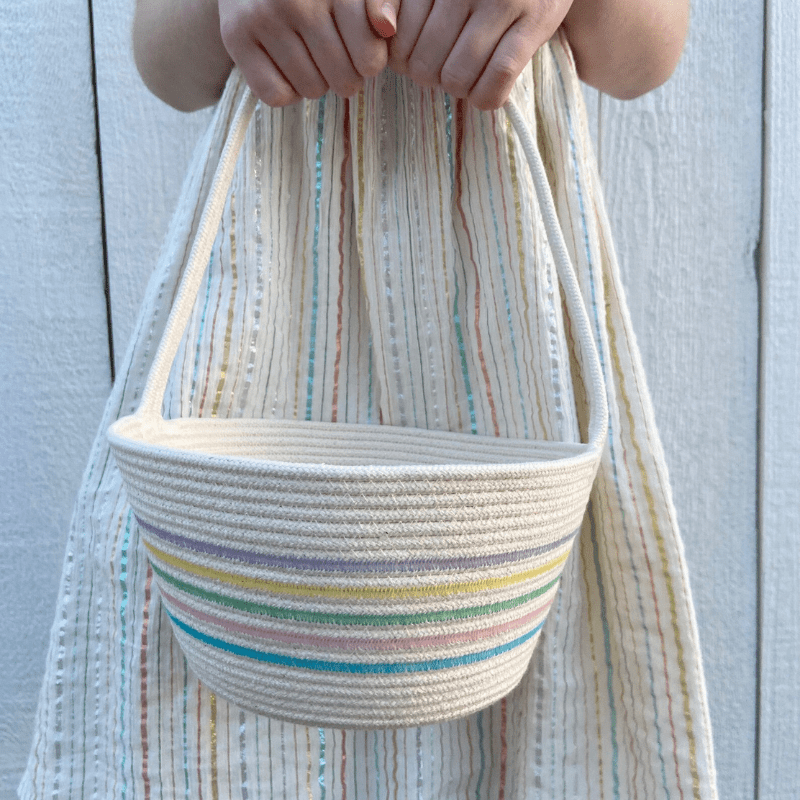 Handmade Cotton Rope Easter Basket | Original by Crafting the Harvest - Maude Kids Decor
