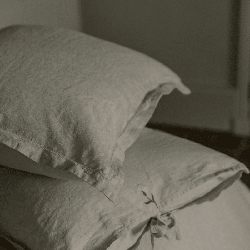 Hemstitched Linen Single Pillowcase | Linen by Garbo & Friends - Maude Kids Decor