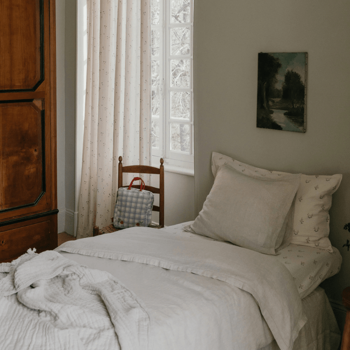 Hemstitched Linen Twin Duvet Cover | Linen by Garbo &amp; Friends - Maude Kids Decor