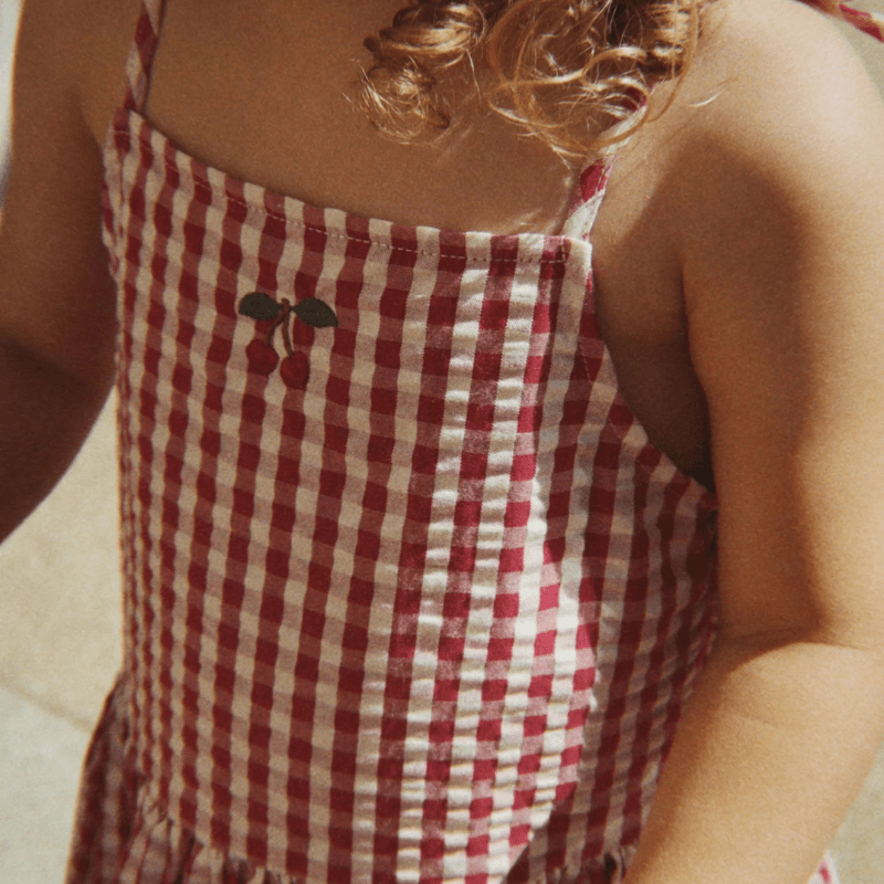 Isotta Dress | Raspberry Check by Konges Sløjd - Maude Kids Decor