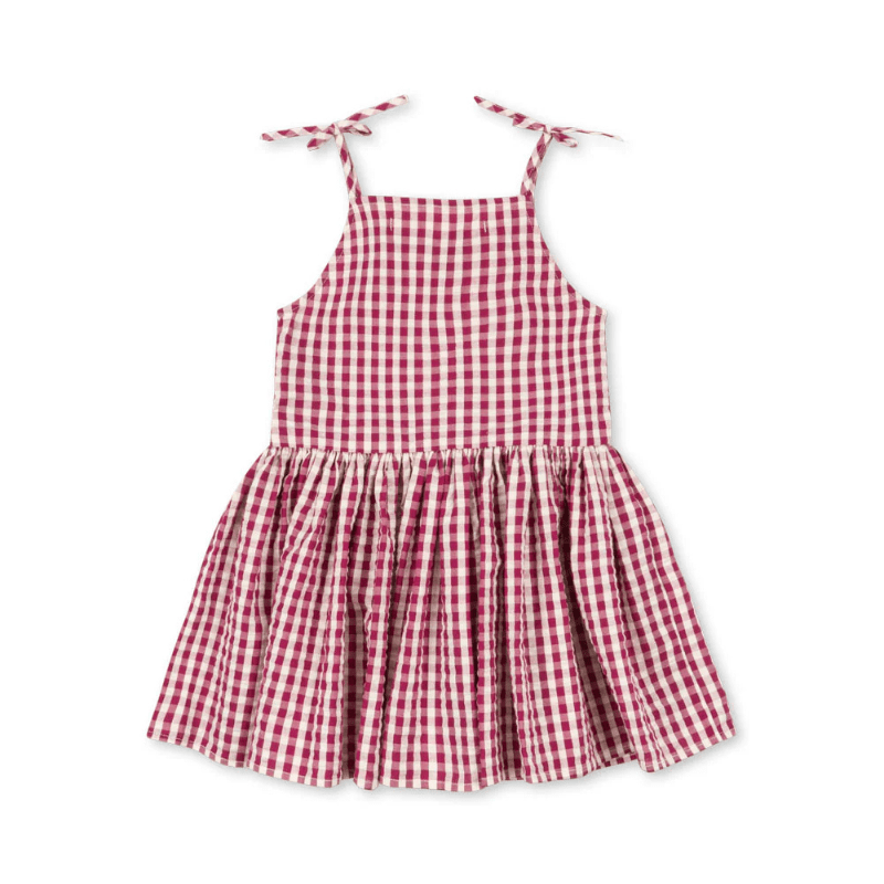 Isotta Dress | Raspberry Check by Konges Sløjd - Maude Kids Decor