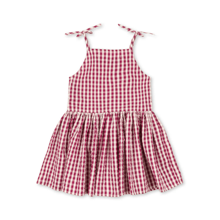 Isotta Dress | Raspberry Check by Konges Sløjd - Maude Kids Decor