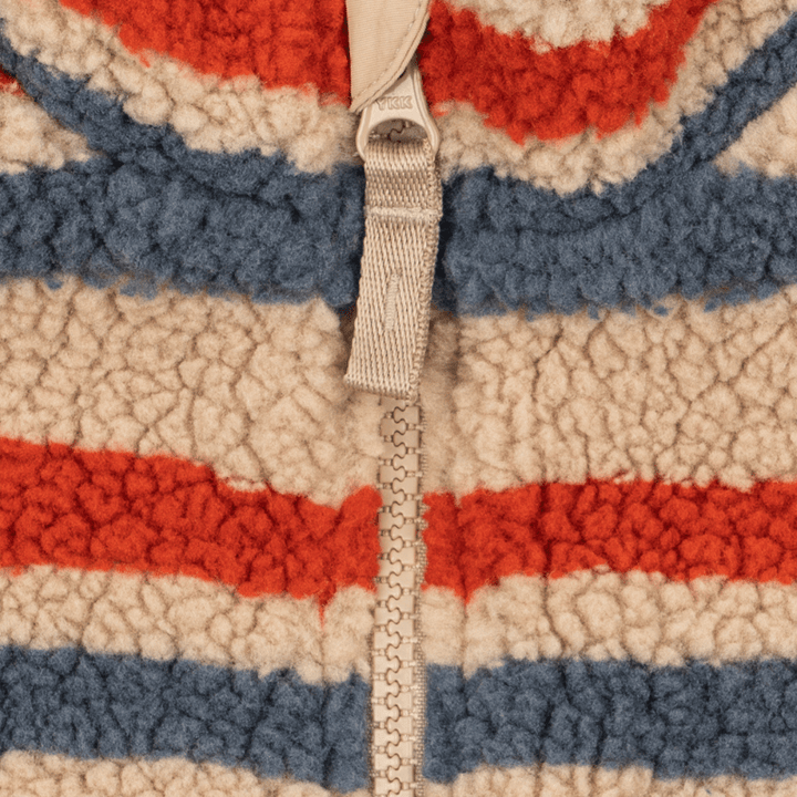 Jody Embroidery Teddy Jacket GRS | Tangerine Stripe by Konges Sløjd - Maude Kids Decor