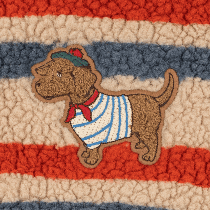 Jody Embroidery Teddy Jacket GRS | Tangerine Stripe by Konges Sløjd - Maude Kids Decor