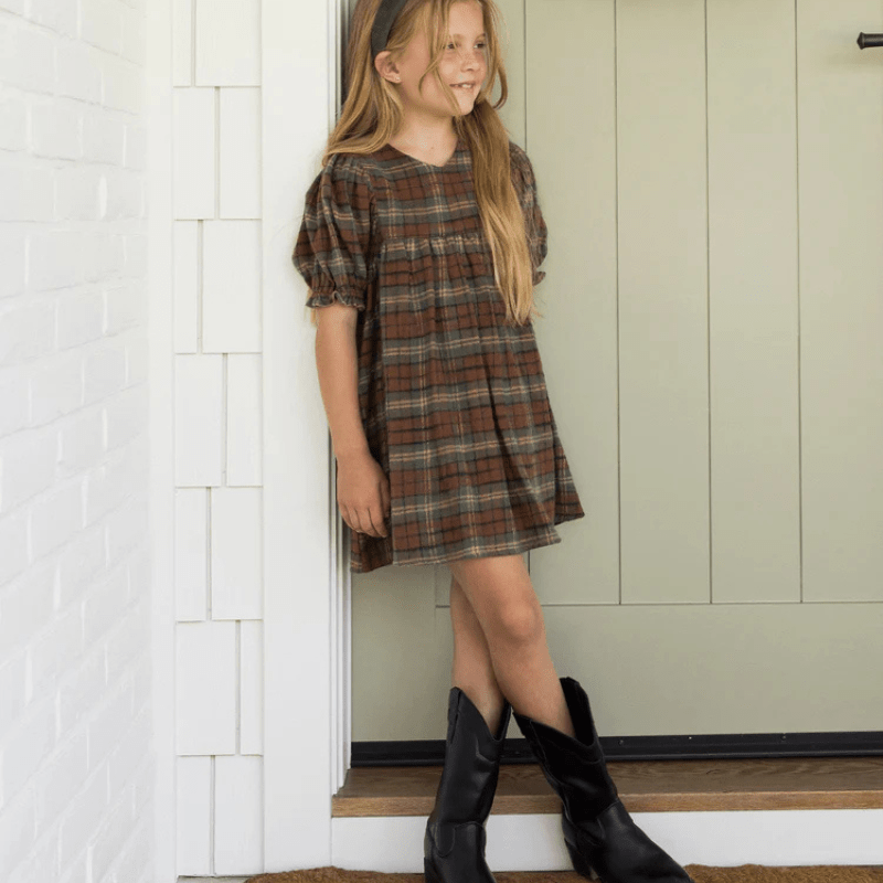 Jolene Dress | Holiday Plaid by Rylee & Cru - Maude Kids Decor