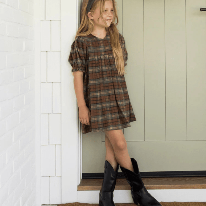 Jolene Dress | Holiday Plaid by Rylee &amp; Cru - Maude Kids Decor