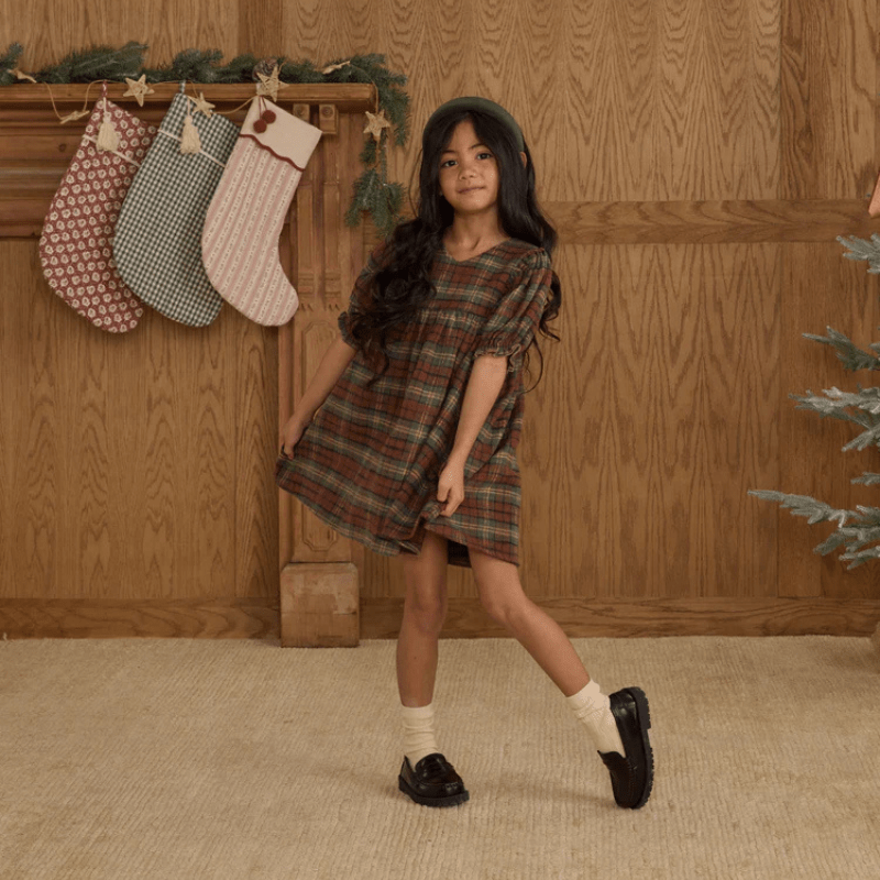 Jolene Dress | Holiday Plaid by Rylee &amp; Cru - Maude Kids Decor